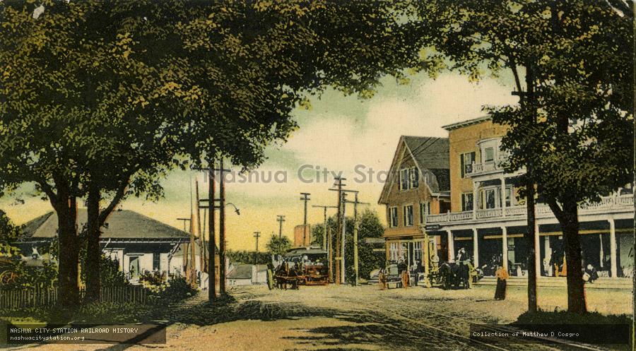 Postcard: Main Street, looking East, Salem Depot, N.H.
